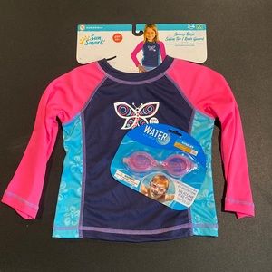 Toddler Rash Guard M 2-4 Years Swim Tee Surf's Up Sun Smart UPF 50 Quick Dry NWT